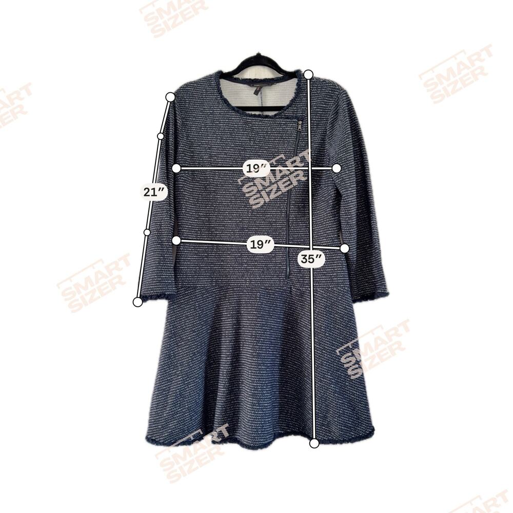 Fun Blue Dress By BCBGMaxazria Size Large - Picture 5 of 5